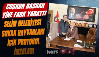 Selim Belediyesi Sokak Hayvanları İçin Protokol İmzaladı