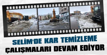 Selim'de Kar Temizleme Çalışmaları Devam Ediyor