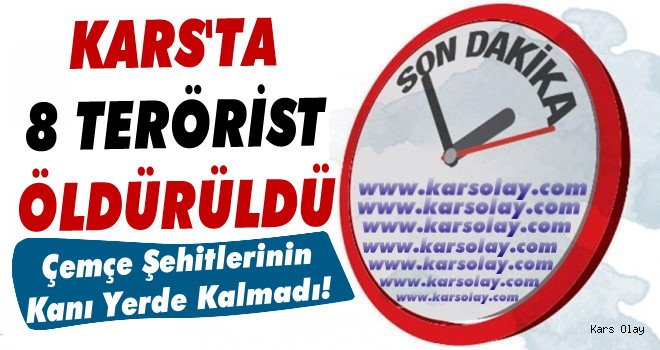 Son Dakika!... Kars'ta 8 Terörist Öldürüldü