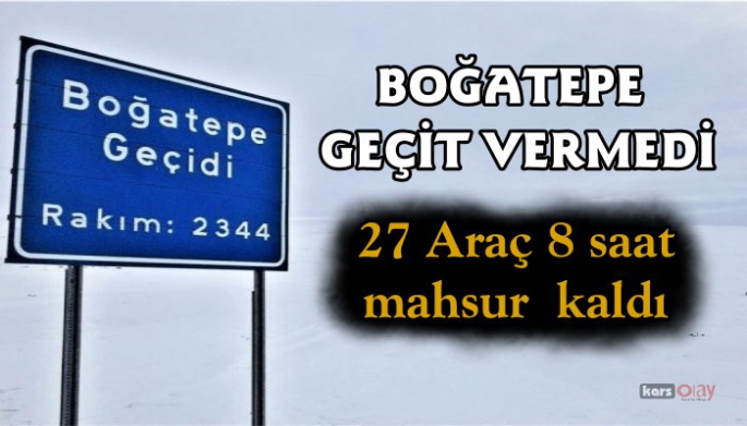 Sürücüler Boğatepe Geçitinde mahsur kaldı!