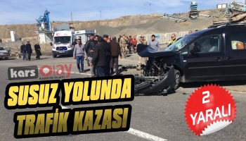 Susuz Yolunda Trafik Kazası