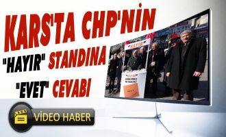 Kars'ta CHP'nin 'HAYIR' Standına 'EVET' Yanıtı