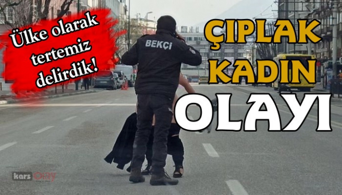 Trafikte çıplak kadın şoku!