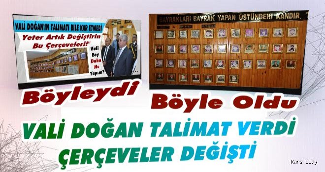 Vali Doğan Talimat Verdi Şehit Fotoğraflarının Çerçeveleri Değişti