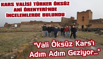 Vali Öksüz Ani Örenyerinde İncelemelerde Bulundu