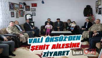 Vali Öksüz'den Şehit Ailesine Ziyaret