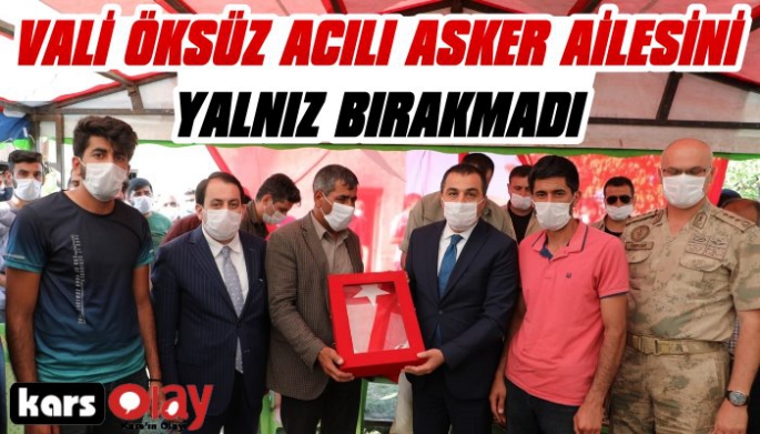 Vali Öksüz Acılı Asker Ailesini Yalnız Bırakmadı