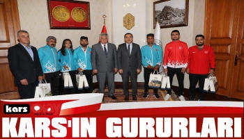 Vali Öksüz Karsın Gururu Milli Sporcuları Ağırladı