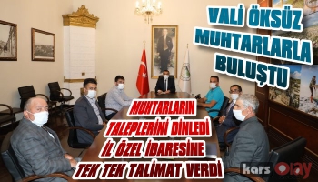 Vali Öksüz Muhtarlarla Buluştu