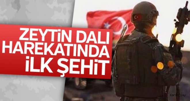 Zeytin Dalı Harekatı’nda ilk şehit