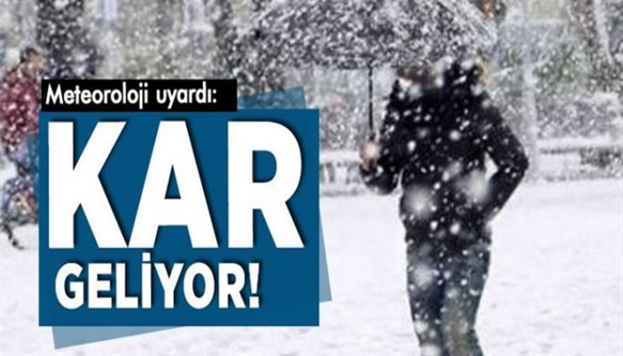 Dikkat! Meteoroloji Uyardı Kar Yağışı Geliyor